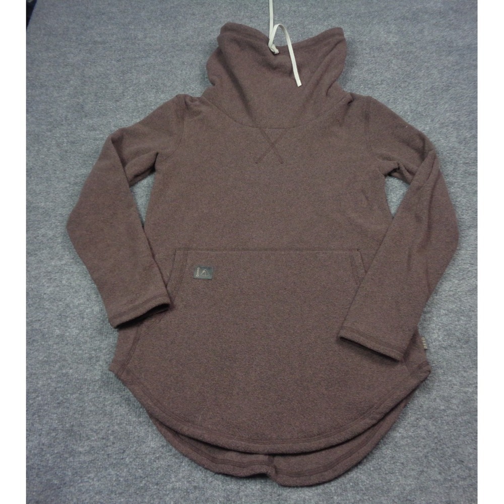 Deso Sweater Womens S‎ Tallac Fleece Funnel Neck Pullover Sweatshirt Thumbholes